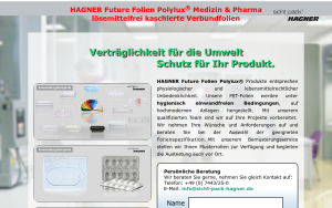 HAGNER Future Folien Polylux® Medizin &amp; Pharma lösemittelfrei kaschierte Verbundfolien